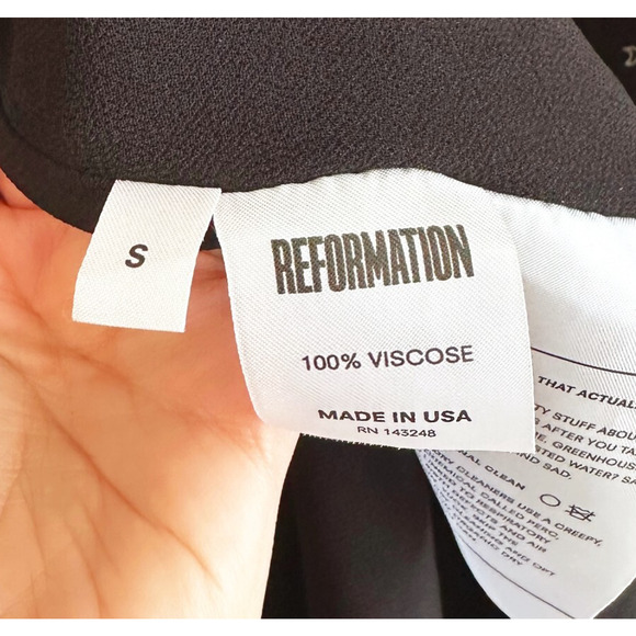 Reformation Laughlin Wrap Mini Dress Small Chiffon Star Print Cocktail Glam - Picture 6 of 10